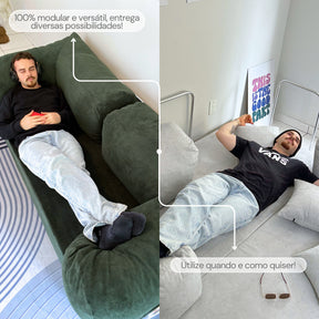 Sofá Cama 2 lugares - Modelo Mood Bouclê - Nular - ÚLTIMAS UNIDADES