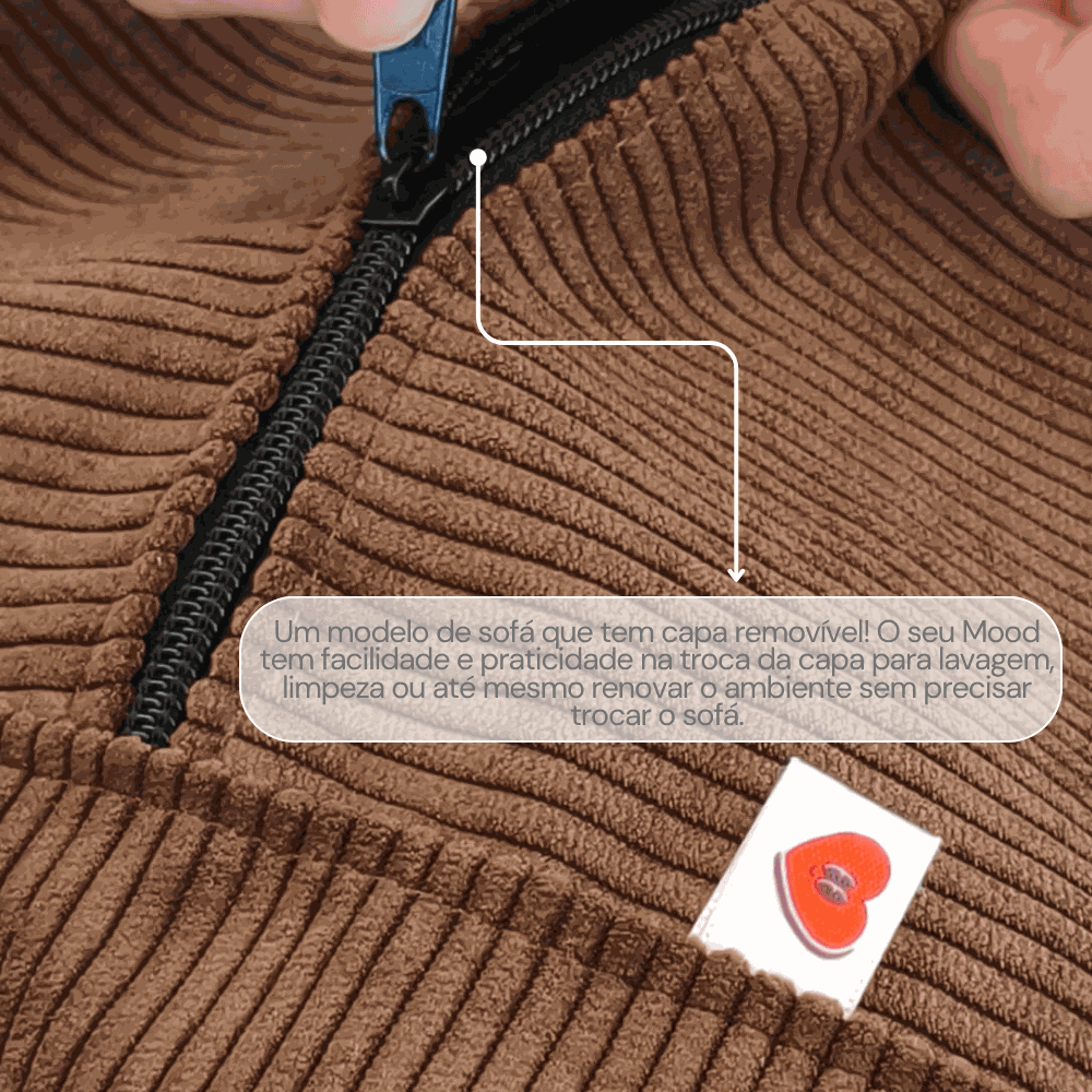 Sofá Cama 2 lugares - Modelo Mood Bouclê - Nular - ÚLTIMAS UNIDADES